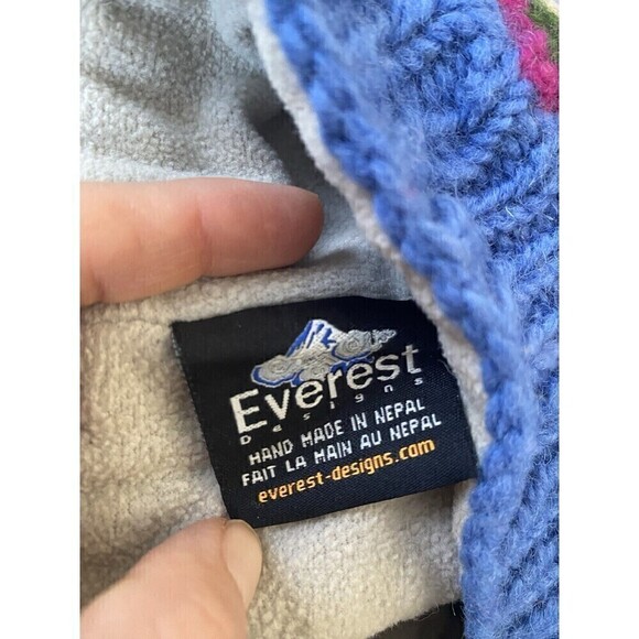 Everest Designs Kids 5-12 Unisex Sherpa Beanie- Wool - Colorful - Handmade Nepal - Picture 4 of 7